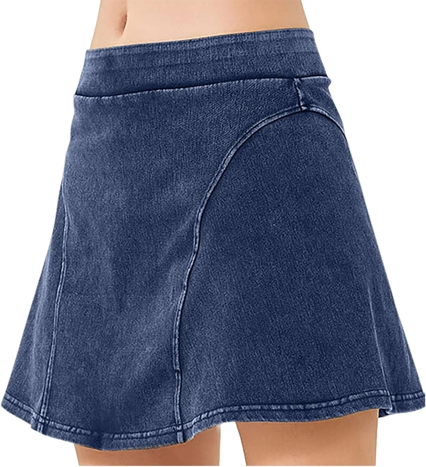 2025 Womens Denim Skirt Shorts Trendy High Waisted Mini Skirt Stretchy Denim Short Skirts Y2K Mini Shorts Skirts