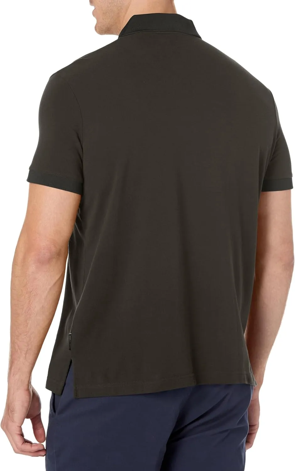 Armani Exchange Men's Regular Cotton Pique Classic Ax Logo Zip Polo