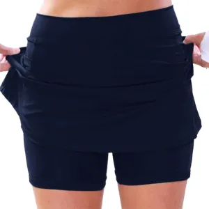 Athletic Skorts for Woman Elastic High Waisted Tennis Golf Skirts with Built-in Shorts Yoga Skirts with Pockets