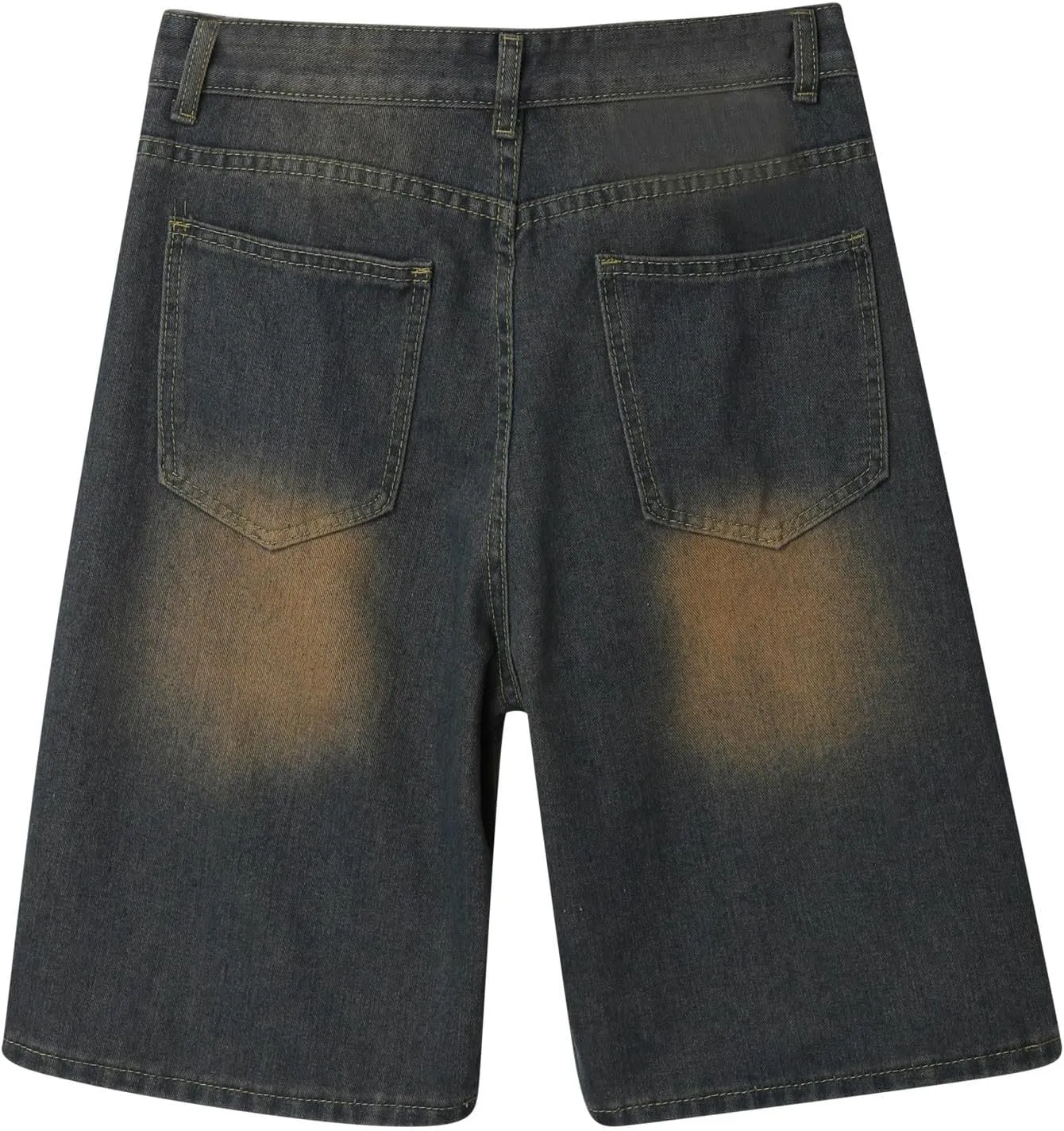 Baggy Jean Shorts for Men Jorts Casual Loose Fit Long Denim Shorts Wide Leg Y2K Hip Hop Trendy Outfits