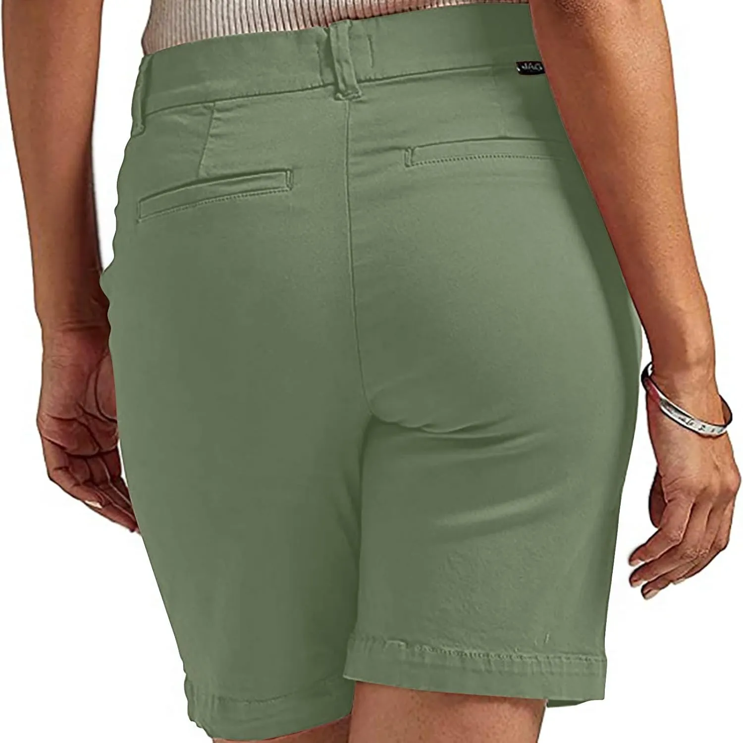 Chino Cargo Shorts Women Casual Slim Fit High Waist Summer Knee Length Bermuda SweatShorts for Hiking,Beach,Outdoors