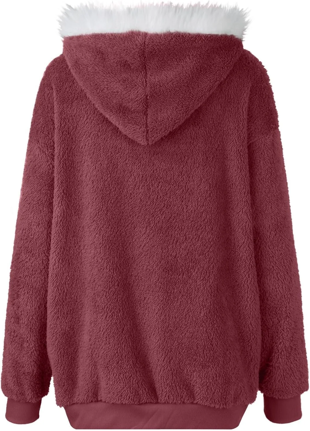 COTECRAM Women's 2023 Winter Warm Sherpa Lined Coat Fashion Plus Size Fleece Jackets Zip Up Hoodies Plush Sweatshirt Outwear