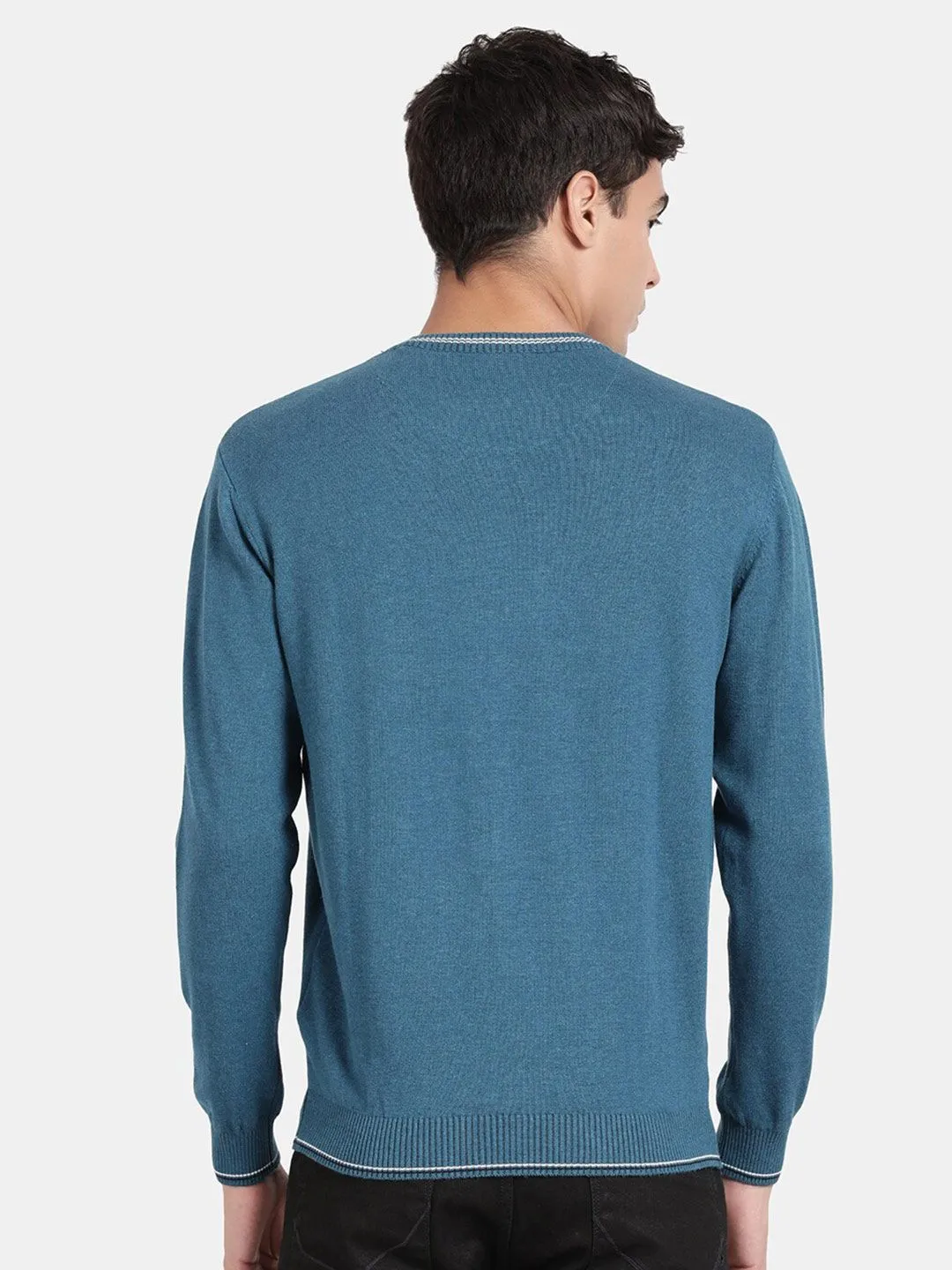 Crew Neck Seaport Melange Full Sleeve Pullover