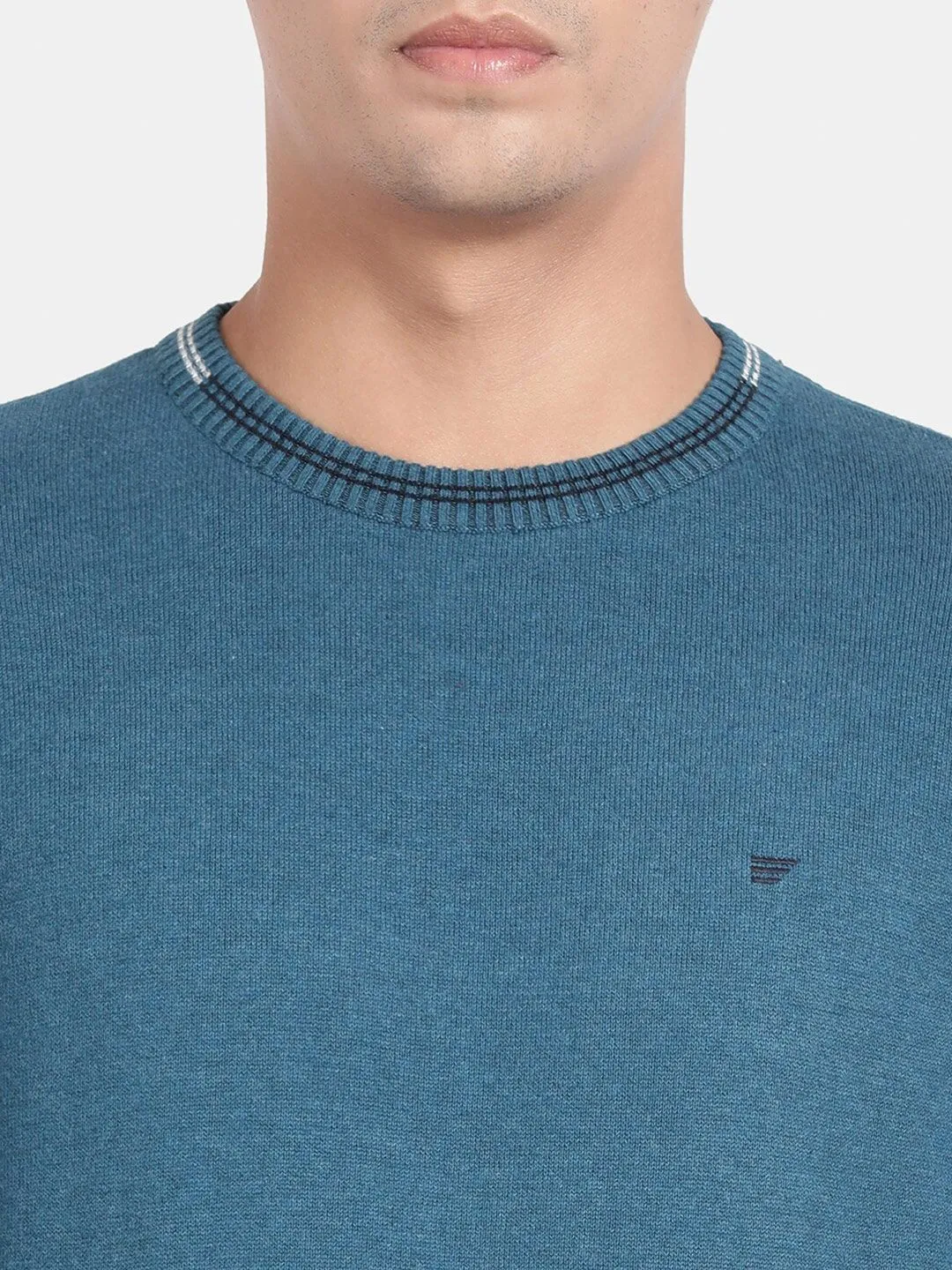Crew Neck Seaport Melange Full Sleeve Pullover