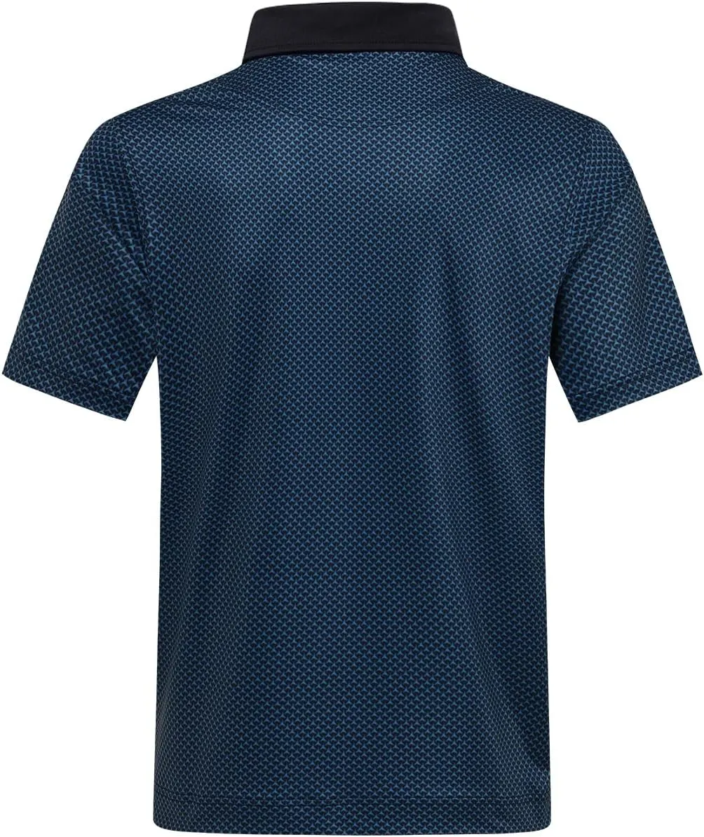DEOLAX Mens Polo Shirts Fashion Print Mens Golf Shirt Dry Fit Mens Golf Polo Short Sleeve Quick Dry Funny Golf Shirt for Men