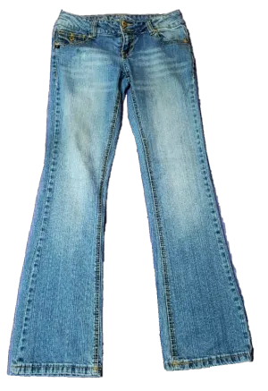 Distressed Bootcut Jeans