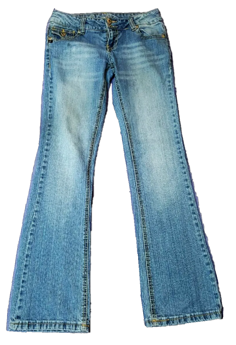 Distressed Bootcut Jeans