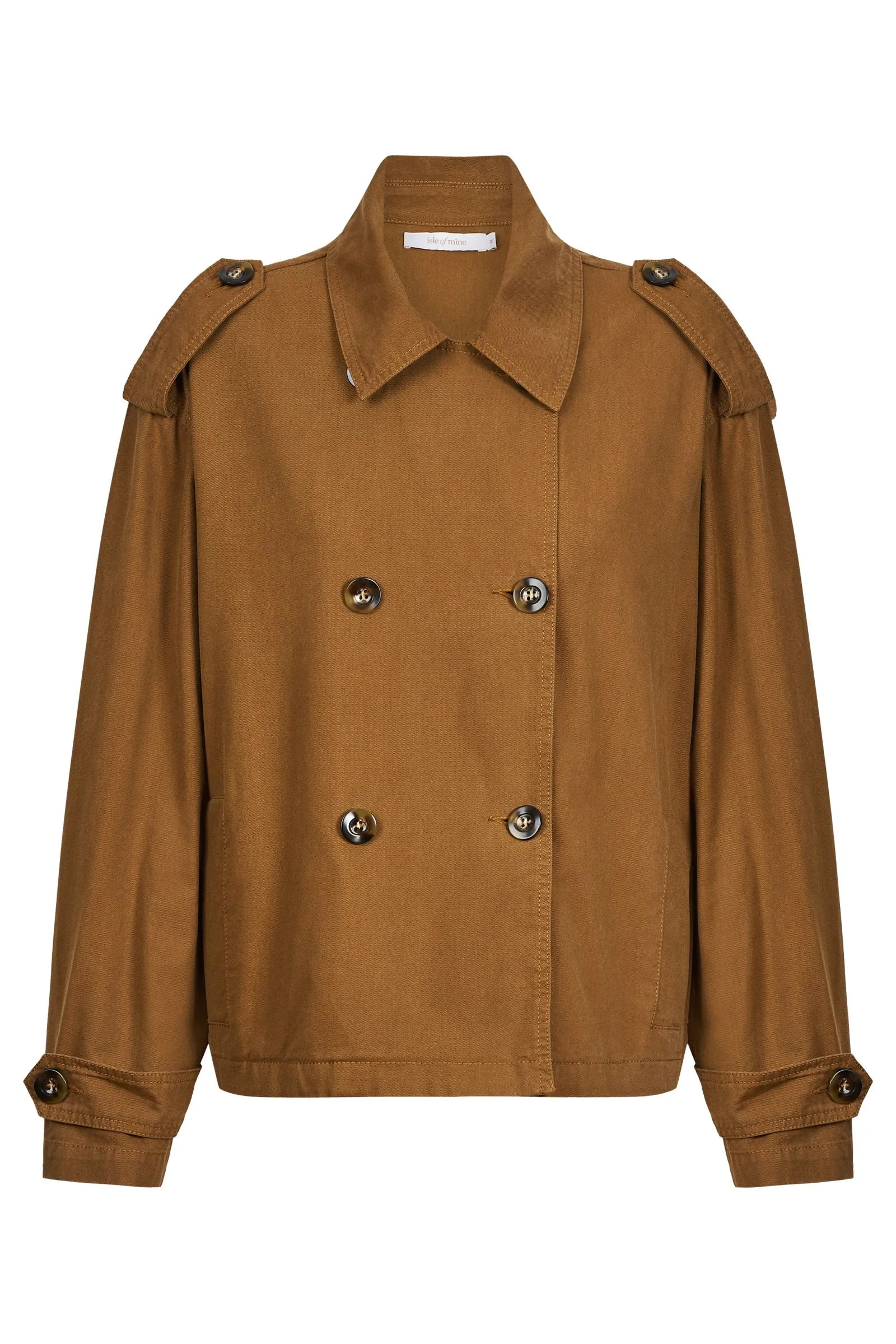 Freya Crop Trench - Toffee