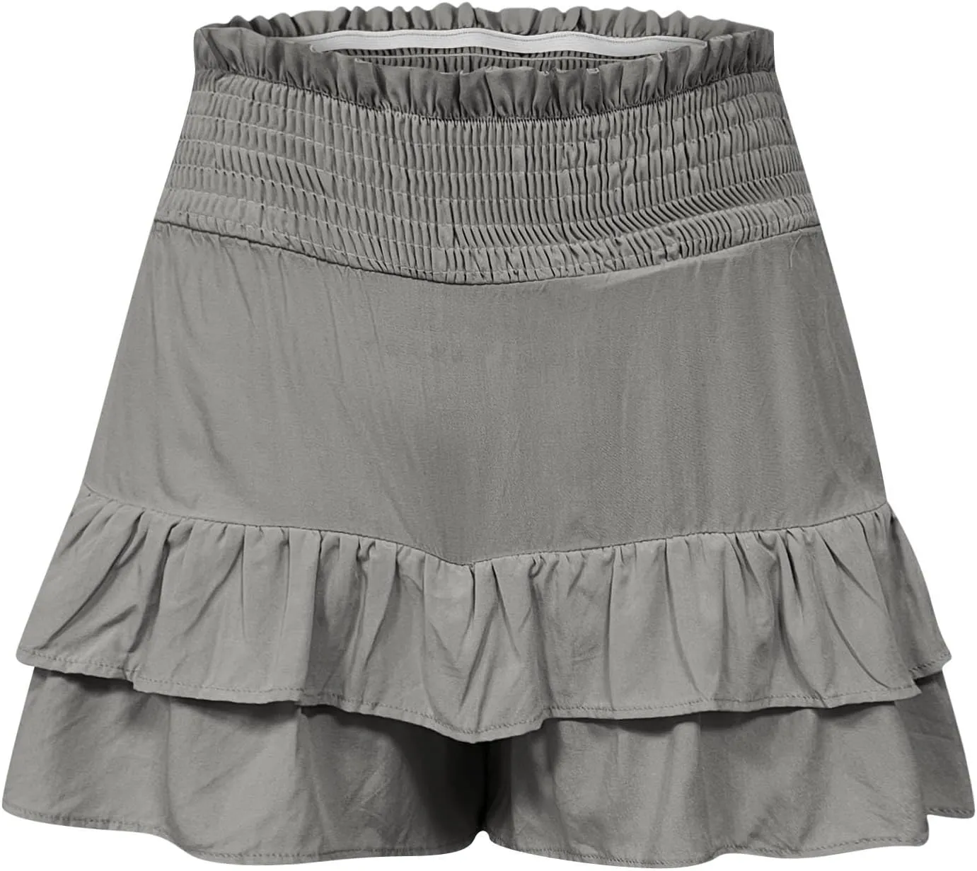 High Waisted Shorts Women Summer Ruffled Flowy Elastic Waist Mini Skirts Casual Tiered Layered Clothes Trendy 2025
