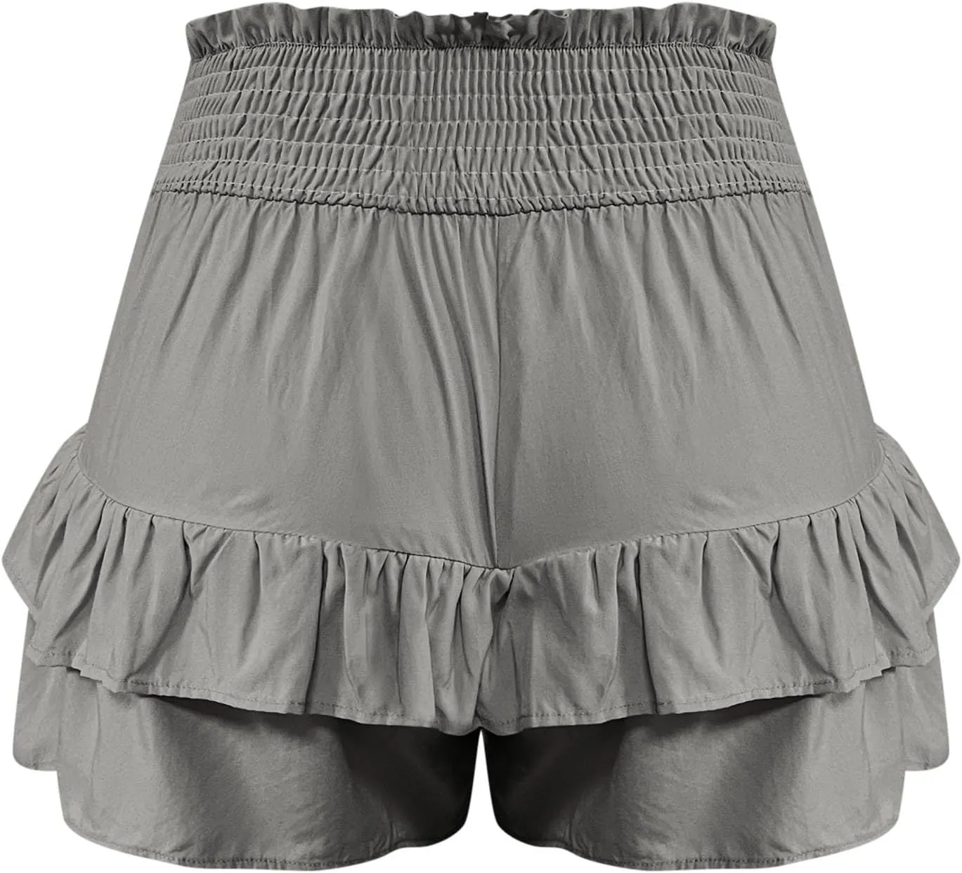 High Waisted Shorts Women Summer Ruffled Flowy Elastic Waist Mini Skirts Casual Tiered Layered Clothes Trendy 2025
