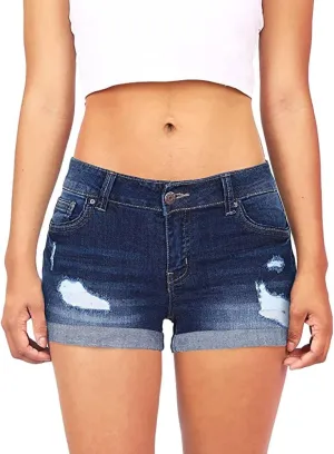 Jean Shorts Womens High Waisted Stretchy Ripped Denim Short Pants Hot Summer Casual Short Pants Y2k Streetwear