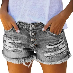 Jorts Women Baggy Cut Off Ripped Jean Shorts Sexy Denim Boxer Shorts Raw Hem Trendy Jeans Lounge Cowgirl Pants