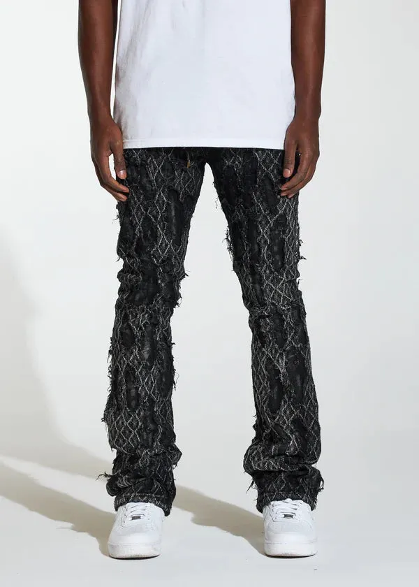 Kai Stacked Flare Denim (Black)