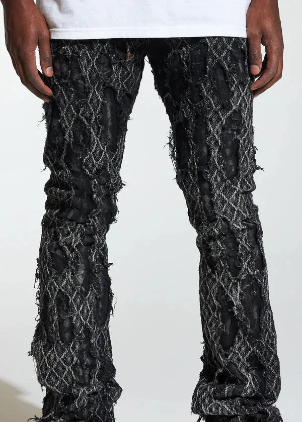 Kai Stacked Flare Denim (Black)