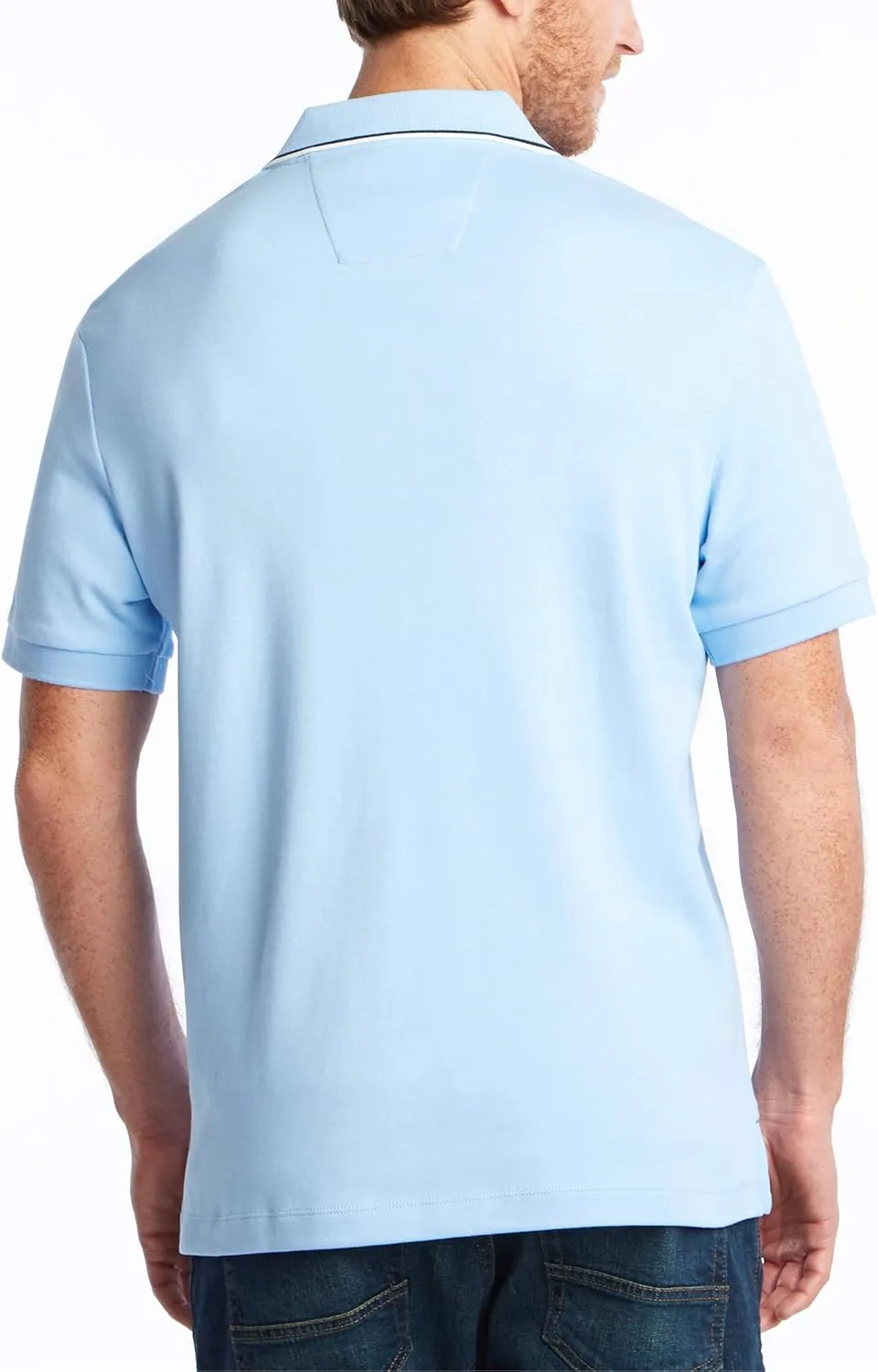Nautica Men's Classic Fit Short Sleeve Dual Tipped Collar Polo Shirt