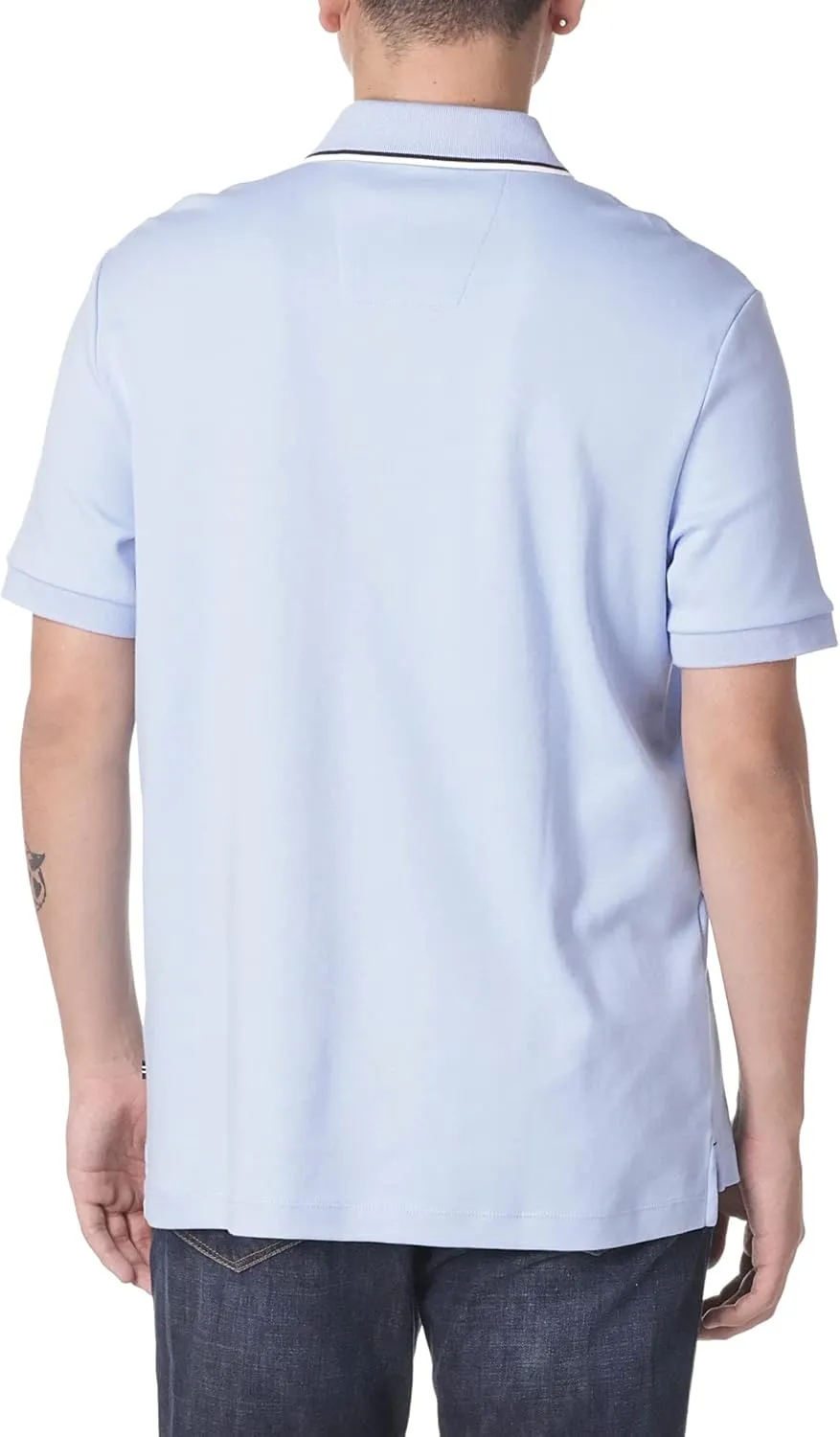Nautica Men's Classic Fit Short Sleeve Dual Tipped Collar Polo Shirt