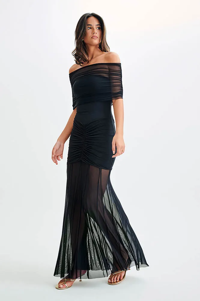 Nocturne Whisper  Fitted Backless Dress