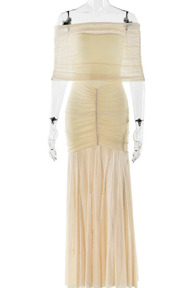 Nocturne Whisper  Fitted Backless Dress