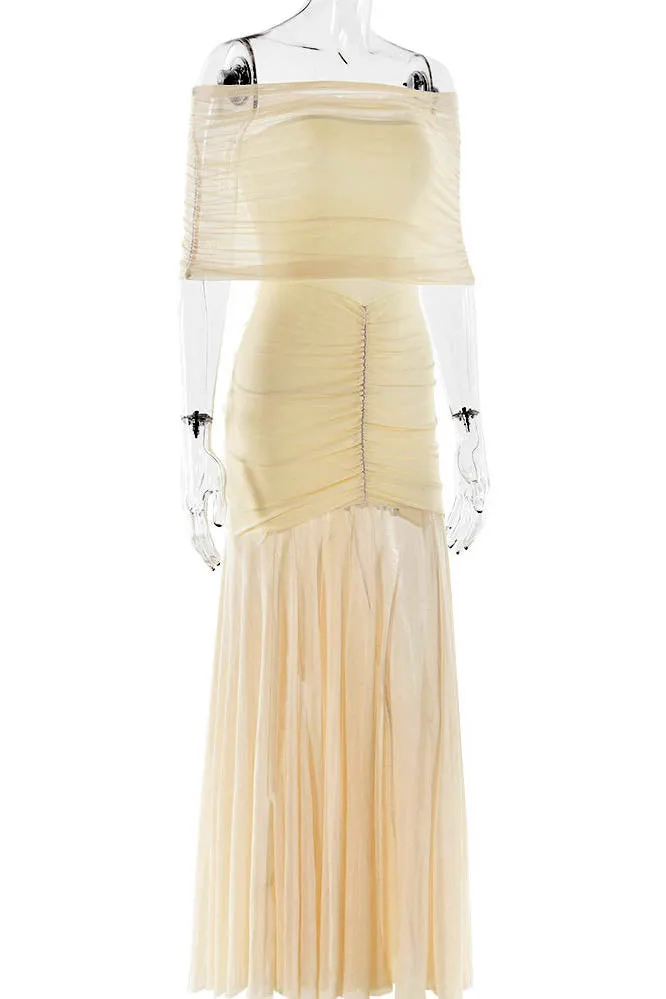 Nocturne Whisper  Fitted Backless Dress