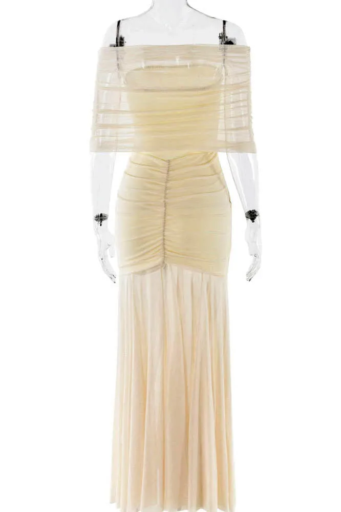 Nocturne Whisper  Fitted Backless Dress