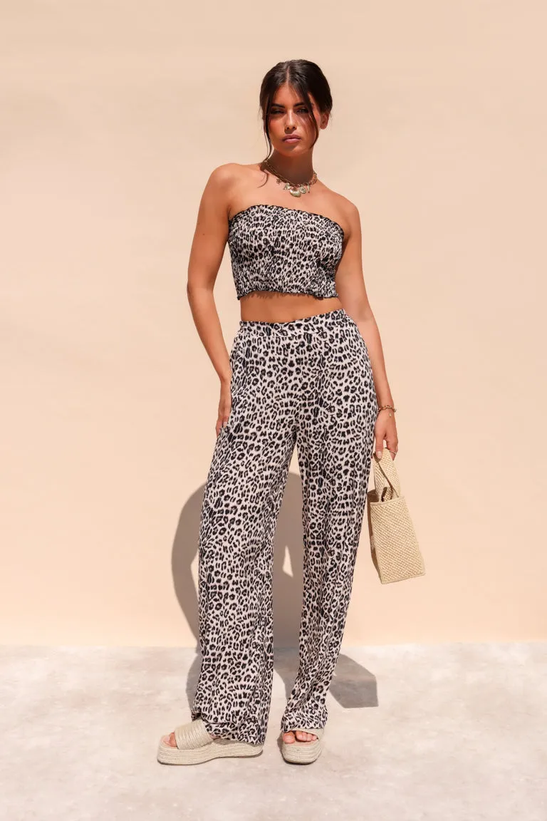 Panterprint Strapless Print - Top