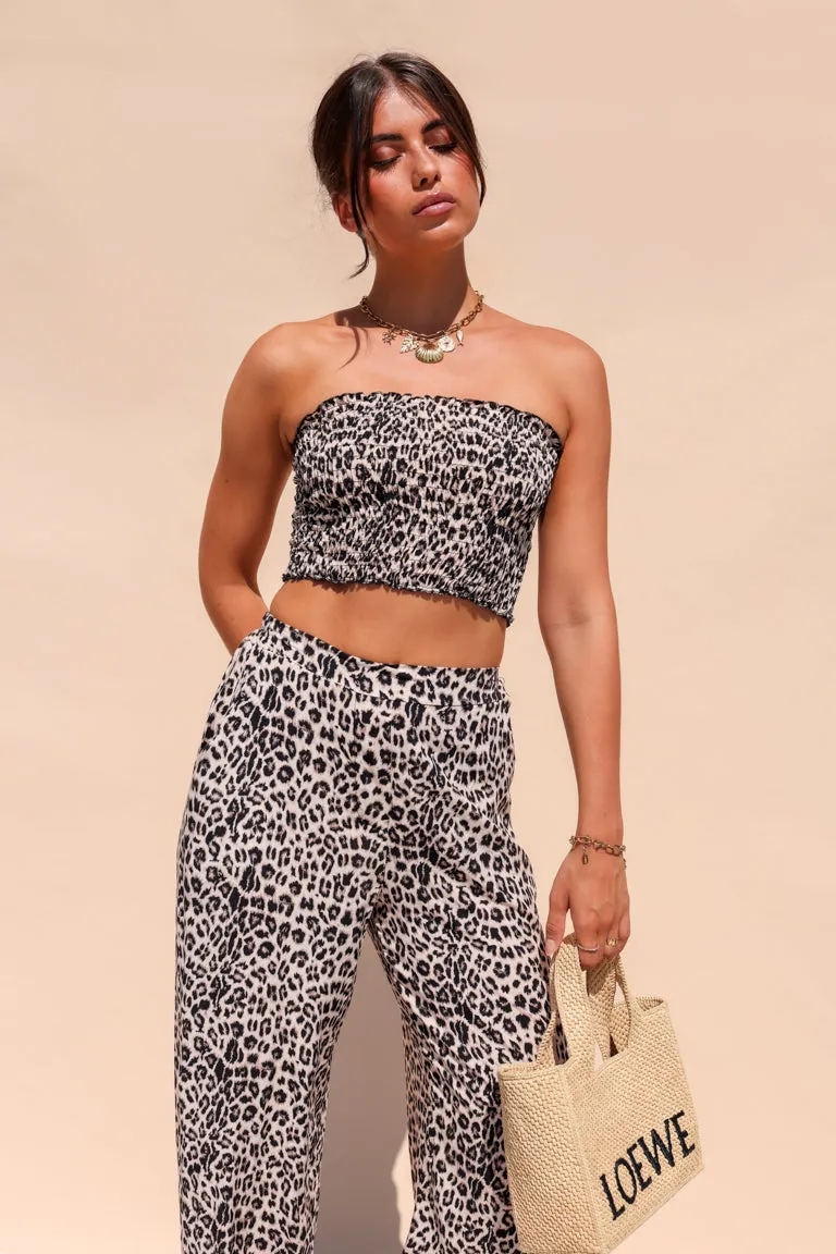 Panterprint Strapless Print - Top