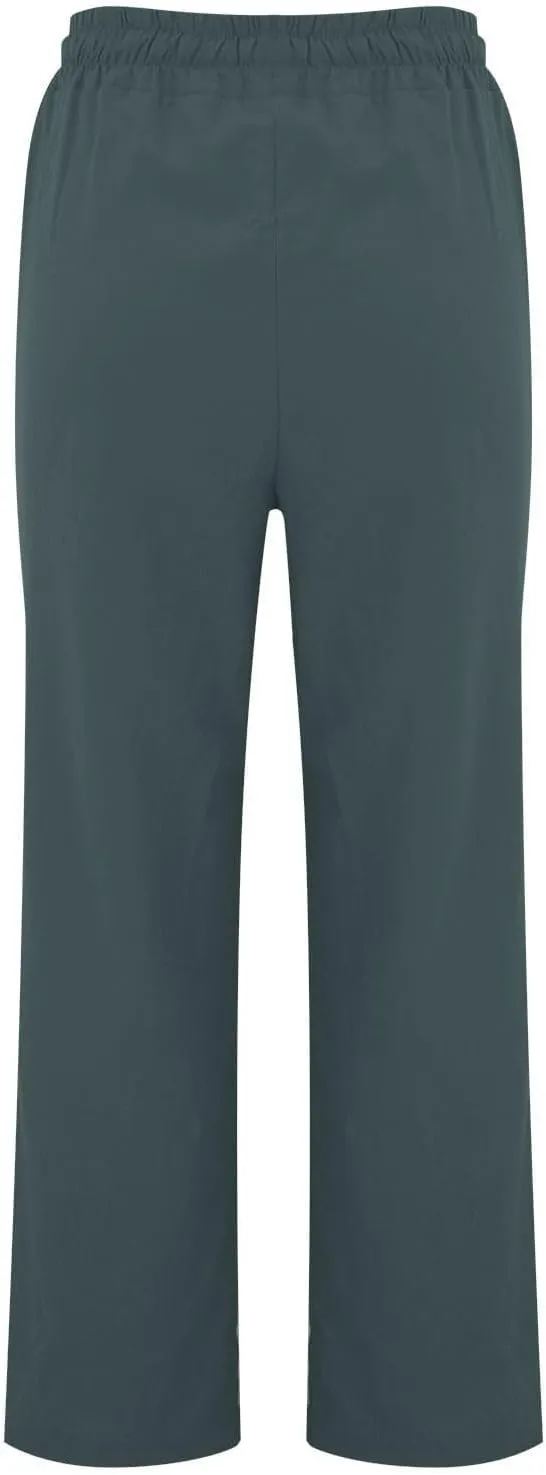 Petite Pants for Women High Waisted Straight Leg, Stretch Active Pants for Women Linen Business Casual Trousers