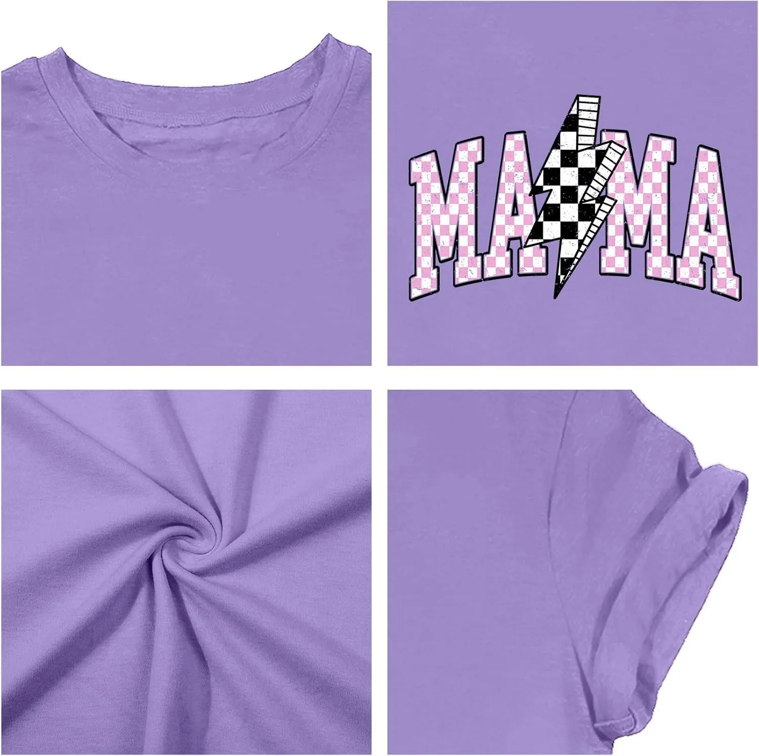 Plus Size Mama Shirt: Women Mama Leopard Print T-Shirt Funny Mom Life Top Mother Short Sleeve Tee