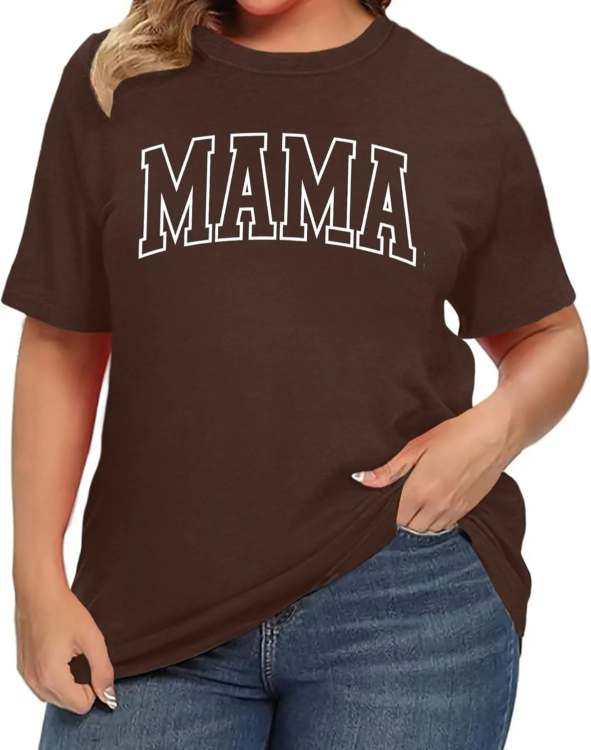 Plus Size Mama Shirt: Women Mama Leopard Print T-Shirt Funny Mom Life Top Mother Short Sleeve Tee