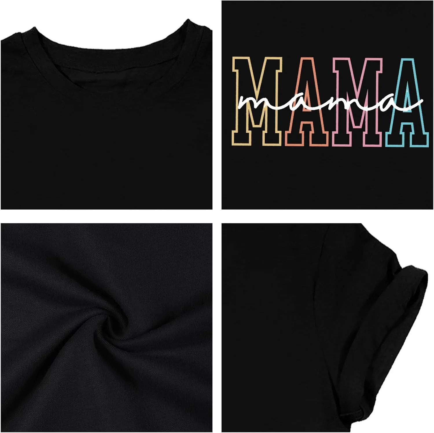 Plus Size Mama Shirt: Women Mama Leopard Print T-Shirt Funny Mom Life Top Mother Short Sleeve Tee
