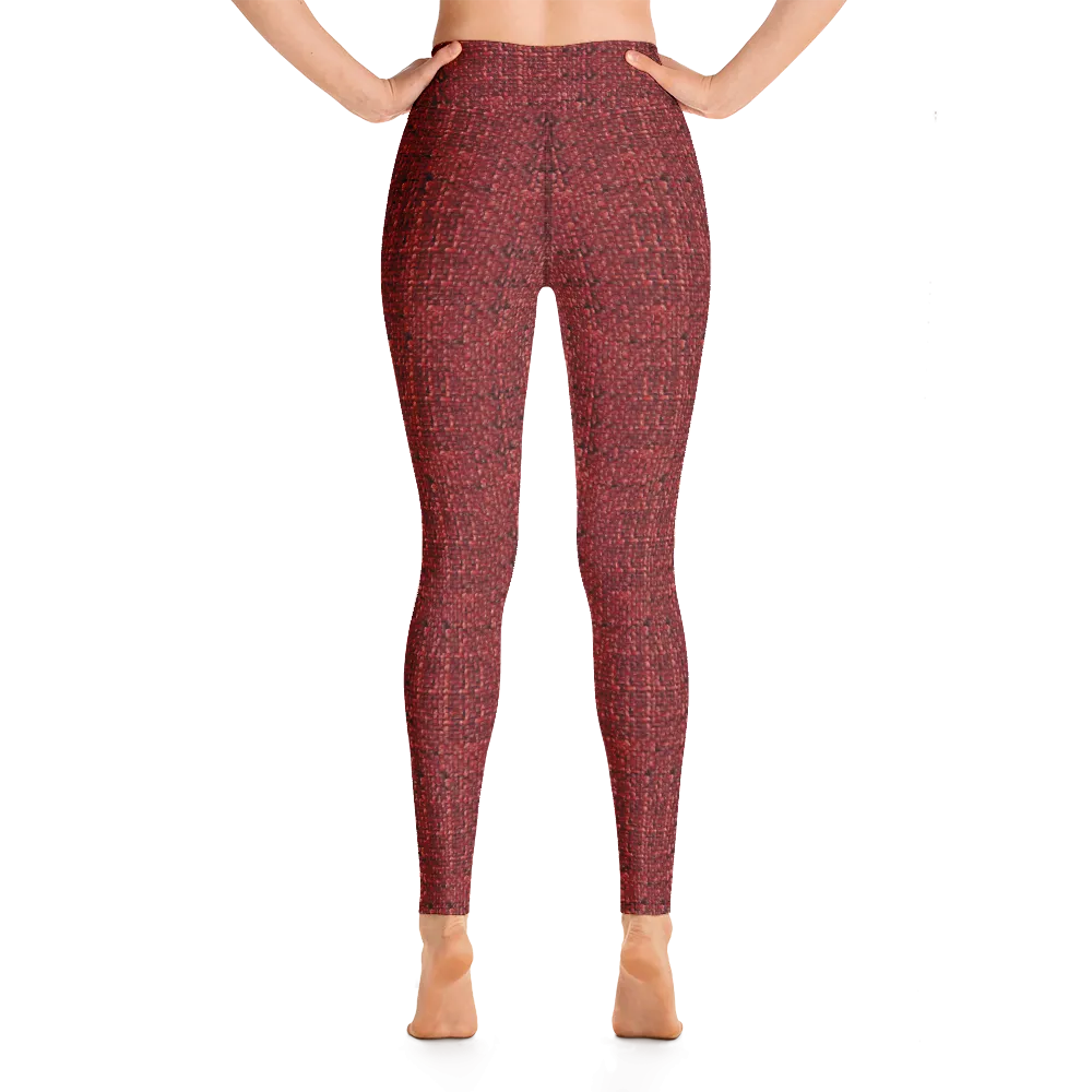 Red Boucl Yoga Pants