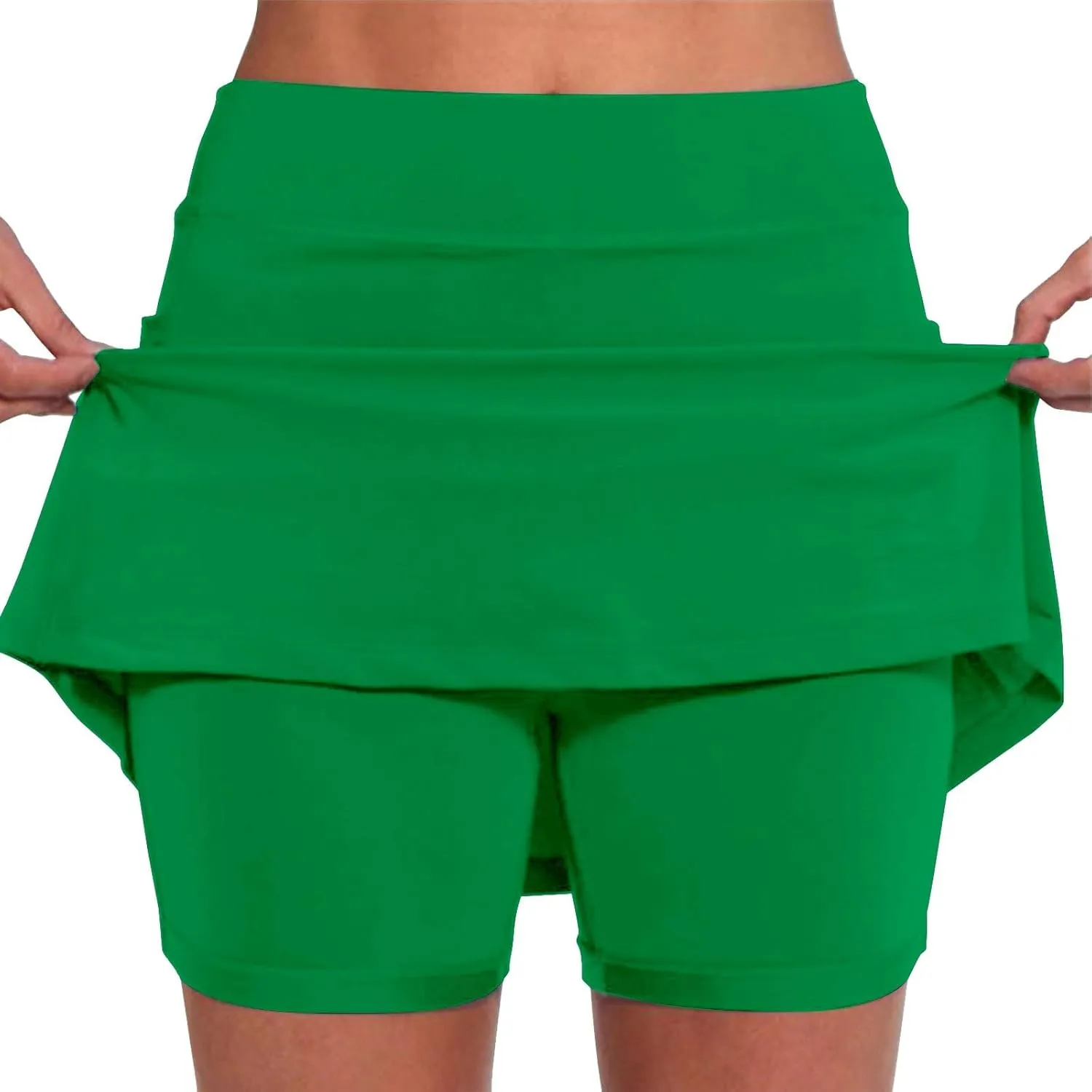 Skirts for Women Trendy Summer Long Athletic Dress for Women with Shorts Knee Length Running Shorts for Men 9 inch