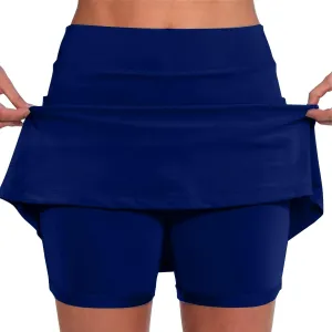 Skirts for Women Trendy Summer Long Athletic Dress for Women with Shorts Knee Length Running Shorts for Men 9 inch