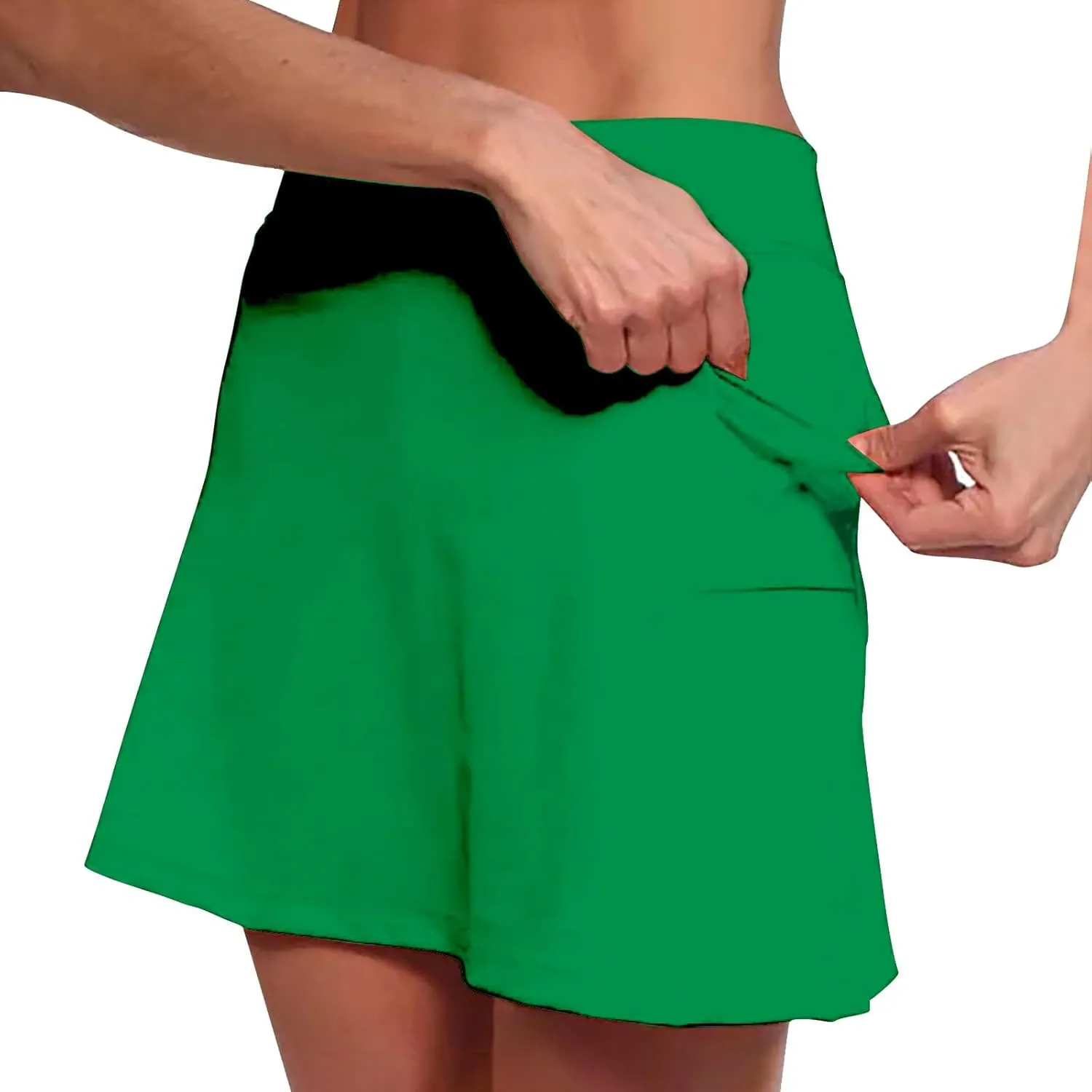 Skirts for Women Trendy Summer Long Athletic Dress for Women with Shorts Knee Length Running Shorts for Men 9 inch