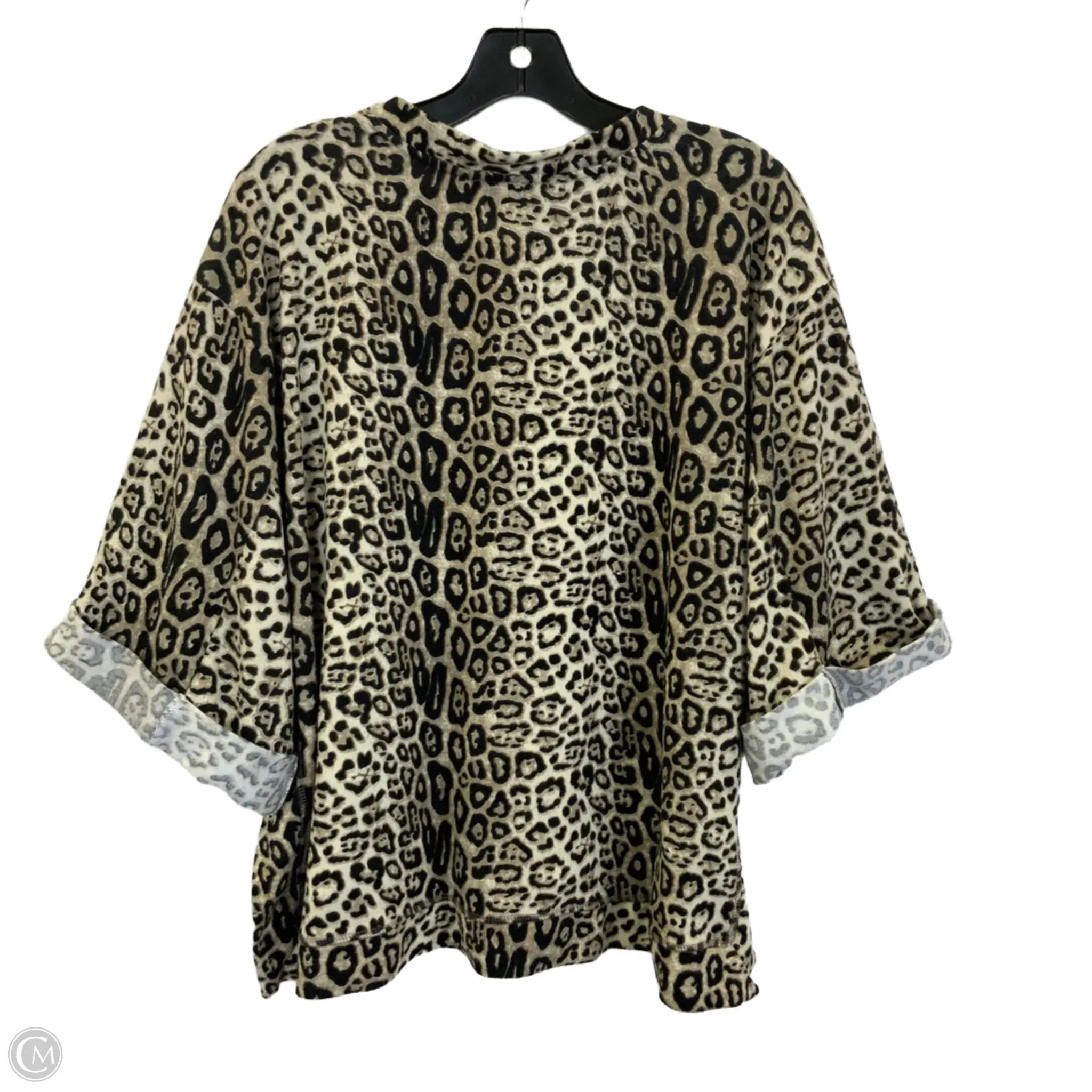 Top Short Sleeve By Umgee In Leopard Print, Size: S