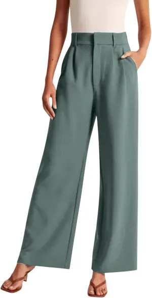 Women Cotton Linen Summer Drawstring Pants Elastic Waist Stretchy Slim Fit Pant Trousers Trendy