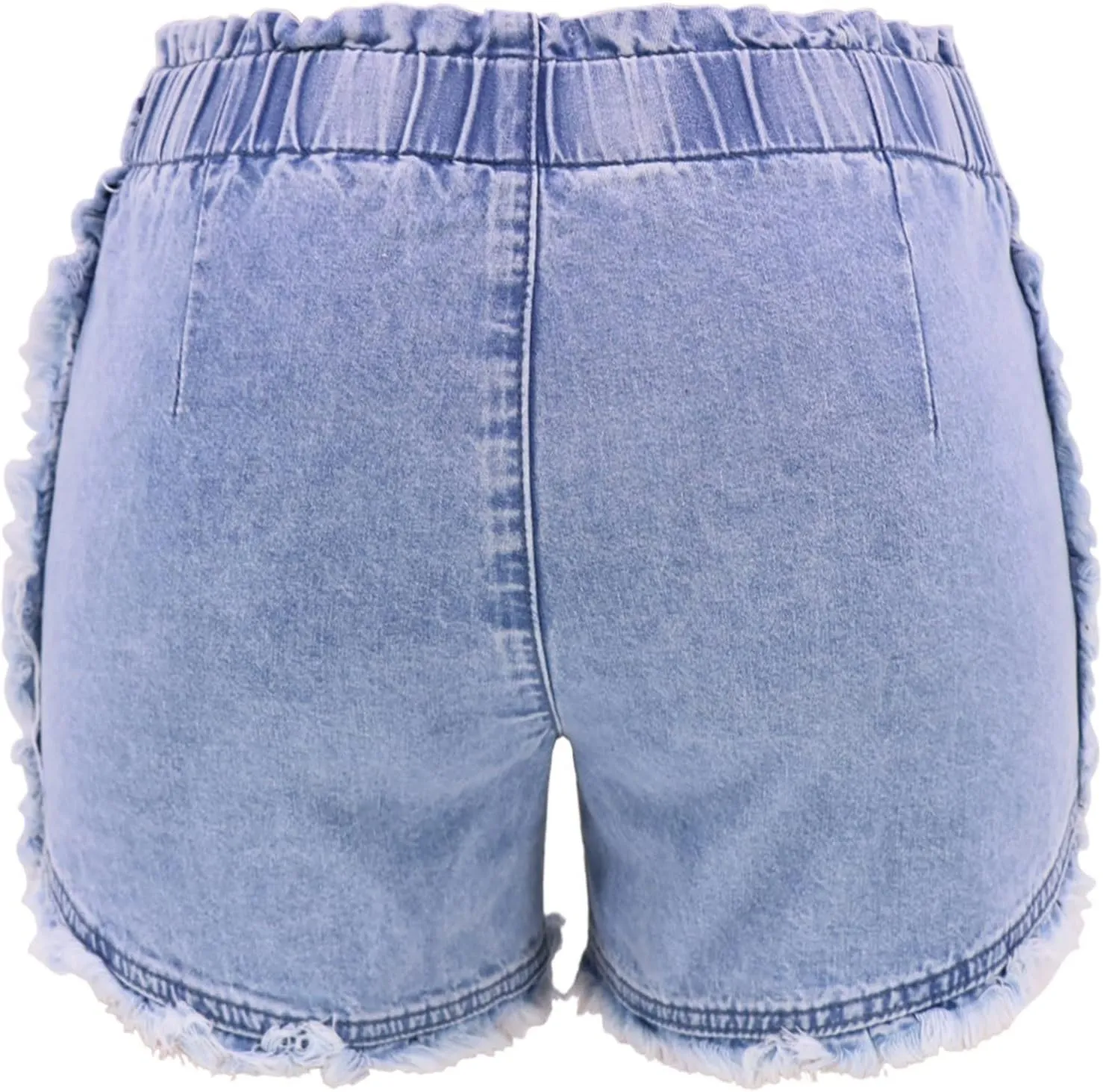 Womens Casual Short Jeans High Waisted Frayed Raw Hem Denim Shorts with Pockets 2024 Summer Trendy Sweat Short Jean Pants