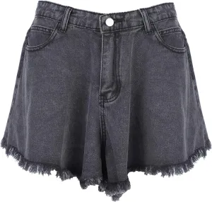 Womens Jean Shorts Wide Leg High Waisted Denim Shorts Frayed Raw Hem Ripped Jeans Stretchy Y2k Summer Hot Short Pants