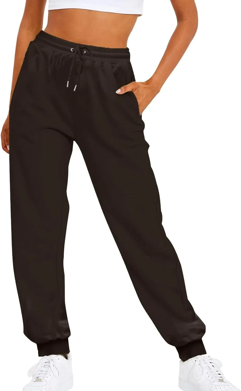 Women's Linen Blend Summer Casual Loose Pants Low Waist Baggy Stretchy Slim-Fit Palazzo Pants Trendy