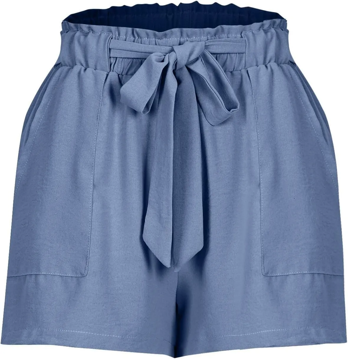 Womens Linen Shorts High Waisted 2025 Summer Beach Resort Wear Drawstring Elastic High Waist Dressy Casual with Pockets